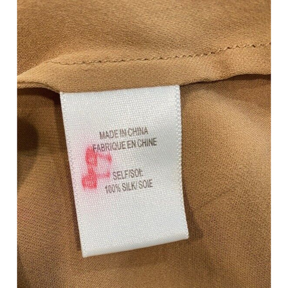 Haute Hippie - Brown & maroon women's 100% Silk button up blouse size XS - Picture 6 of 6